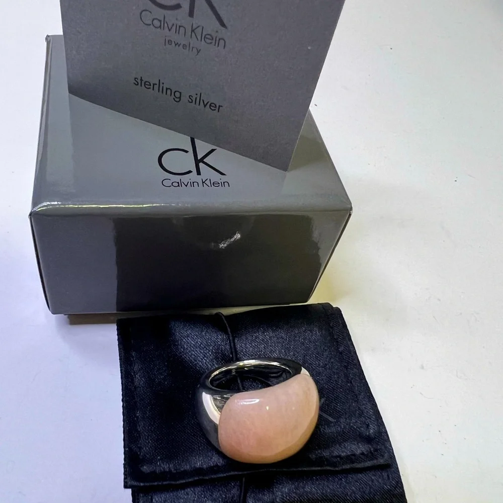 925 Sterling Silver Calvin Klein Hyperbole Ring Size 6 - Picture 9 of 10